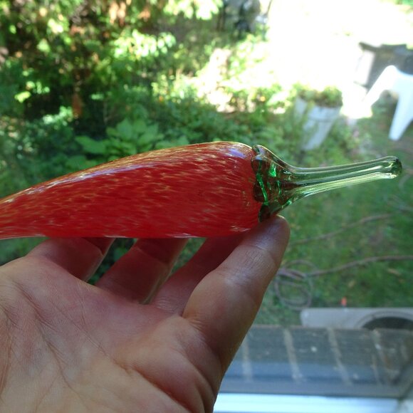 Vintage Glass Red Pepper - Picture 1 of 6
